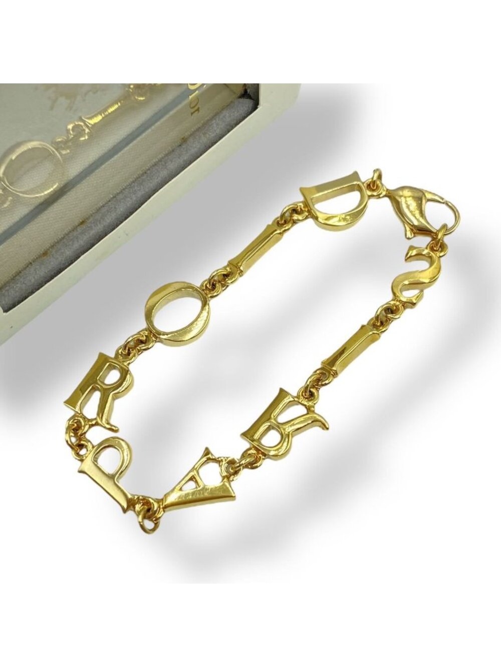 Dior Bracelet Gold Color Logo